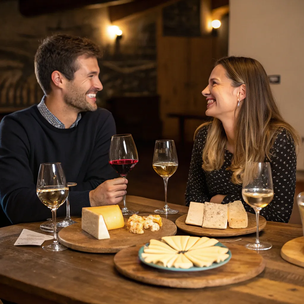 happy couple enjoying a tasting session